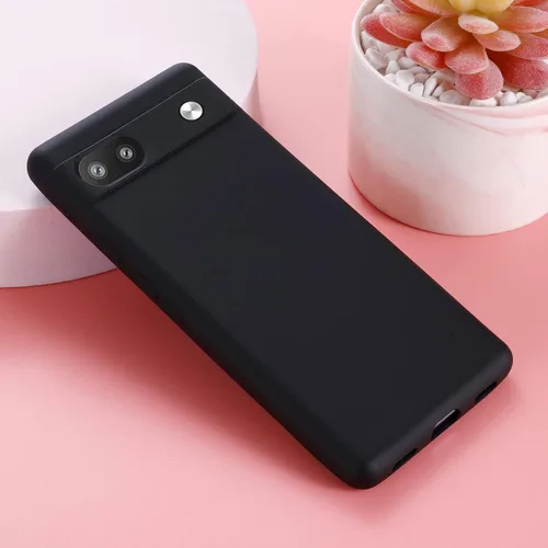 Vista 7 de HXY - Funda diseñada para Google Pixel 6A 5G 2022, funda delgada de silicona líquida a prueba de golpes con correa para la muñeca, funda protectora