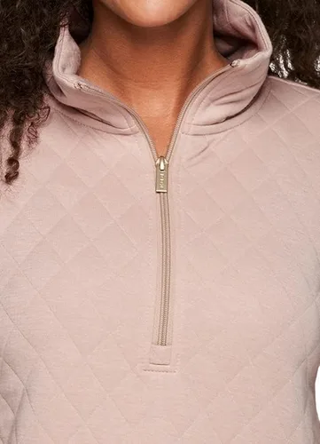 Vista 2 de RBX - Sudadera con cuello esbocado acolchada ultrasuave para mujeres activas