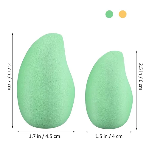 Vista 2 de FOMIYES Mango en forma de esponja 4pcs belleza huevo maquillaje Miss esponja polvo poliuretano punta punta esponja