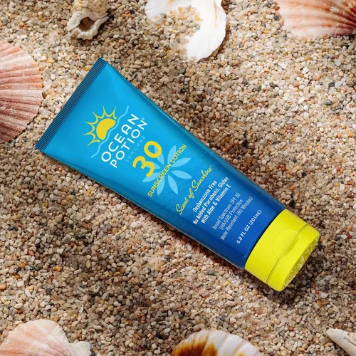 Vista 5 de Ocean Potion - Loción corporal de protección solar SPF 30, protección UVA/UVB de amplio espectro con aloe y vitamina E, resistente al agua,