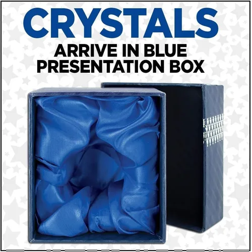 Vista 4 de Premio de cristal personalizado de 6.75 pulgadas con grabado - Premios de trofeos personalizados