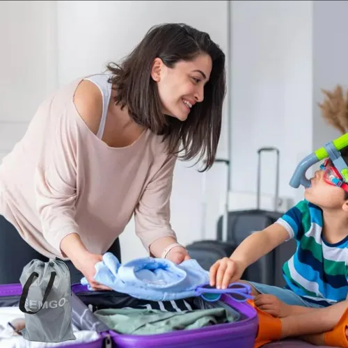 Vista 7 de Cama inflable de viaje portátil de 67 pulgadas para niños con 4 lados de seguridad, colchón de aire ligero para niños con bomba de alta velocidad
