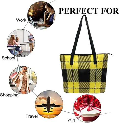 Vista 6 de Bolsos grandes de cuero y bolsos de mano de gran capacidad para viajes