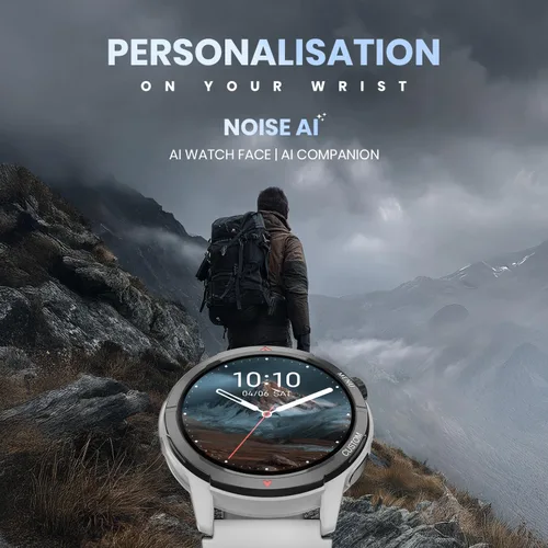 Vista 3 de Noise Endeavour 2 - Reloj inteligente resistente con IA Companion, GPS integrado, resistente a los arañazos, llamadas BT, AMOLED de 1.46 pulgadas