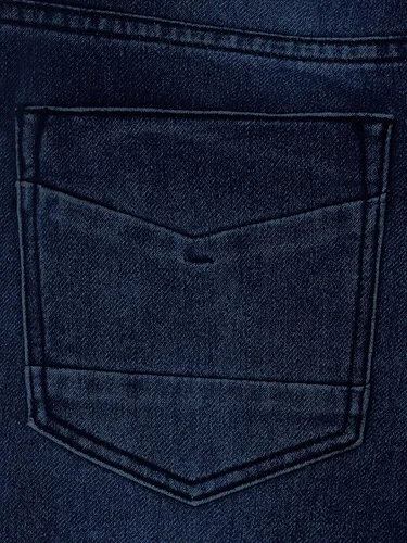 Vista 2 de Ethanol Pantalones de mezclilla súper cómodos, rectos, tejido elástico de elastano con cinco bolsillos.