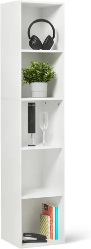 Vista 7 de Amazon Basics - Estantería de 5 cubos compatible con organizadores de almacenamiento de tela, color negro Compatible con organizadores de cubos