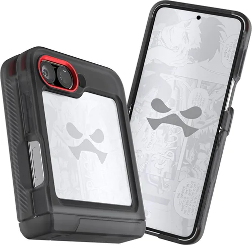 Vista 34 de Ghostek COVERT - Funda rosa para Galaxy Z Flip 4 para mujeres y niñas, protección completa de bisagra y parte trasera transparente, duradera