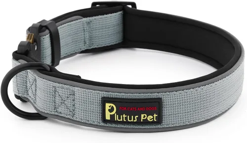 Vista 13 de Collar táctico para perro Plutus Pet, reflectante, collar de perro resistente ajustable, suave acolchado y cómodo, para perros pequeños, medianos