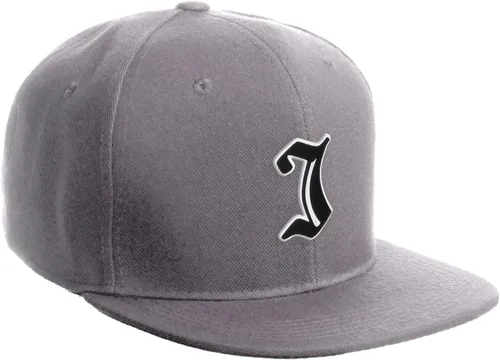 Vista 928 de Daxton Gorra clásica con visera de billete plano con letras del alfabeto inglés antiguo de la A a la Z