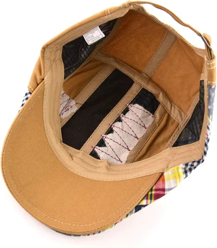 Vista 7 de M MOACC - Gorra de hombre de algodón ajustable con hebilla, boina, sombrero de periodista, gorro Cabbie Gatsby, gorras de conducción, gorras planas