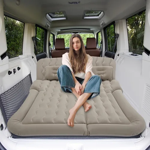 Vista 6 de Colchón inflable para cama de coche, camión, SUV, asiento trasero, camas para dormir con bomba de aire