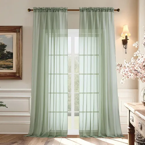 Vista 139 de Aiyufeng 2 paneles de cenefa transparente negra de 14 pulgadas de largo, cortinas cortas negras transparentes para dormitorio, cortinas de cocina