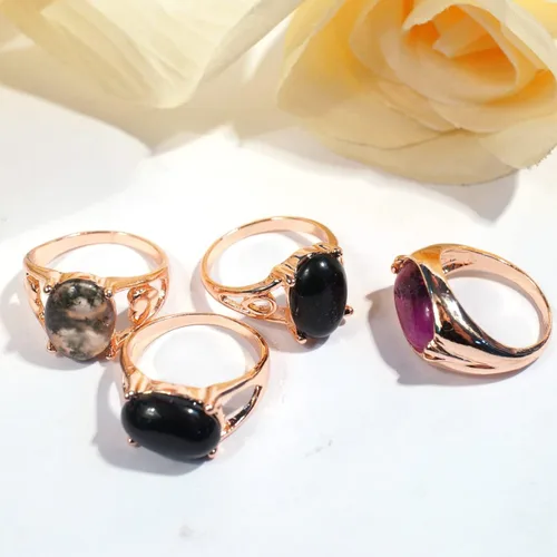 Vista 5 de Paquete de 100 anillos al por mayor para artículos de boutique para reventa a granel anillos de cristal joyería liquidación Anillos De Piedras