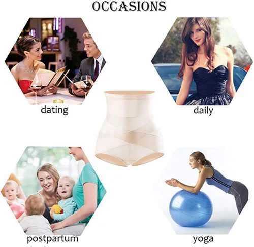 Vista 5 de Paukee Faja moldeadora de cuerpo para mujer, cintura alta, control de abdomen, compresión y levantador de glúteos, bragas de faja