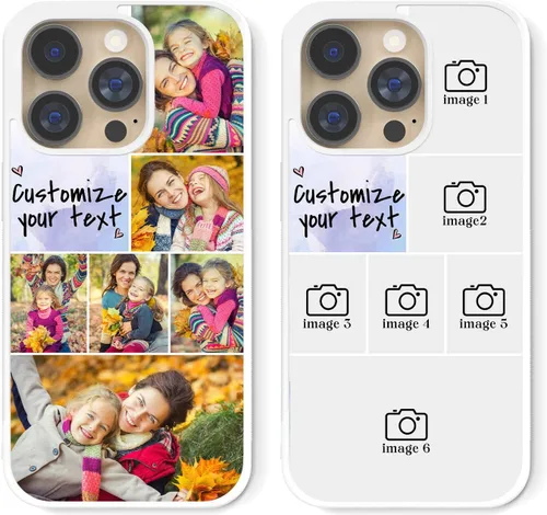 Vista 30 de Fundas de teléfono personalizadas Red Love You Imágenes empalmadas para iPhone 5 6 7 8 11 12 13 14 15 16 Pro Max Plus Mini X para Samsung S21 S22