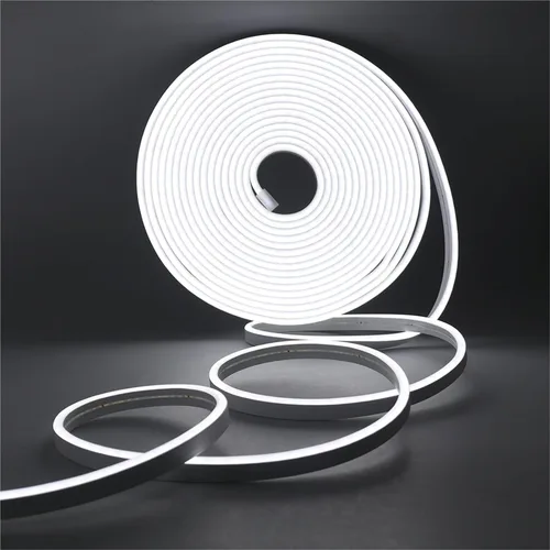Vista 13 de Tira de neón DC 24V 1.6-65.6 ft IP67 impermeable, multicolor, retroiluminación de TV, tubo de silicona flexible para el hogar, luz LED