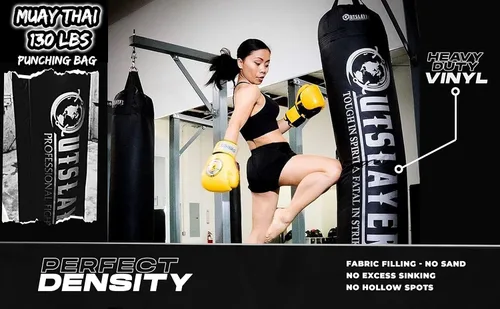 Vista 3 de Outslayer Muay Thai Kickboxing Bolsa pesada (130 libras)