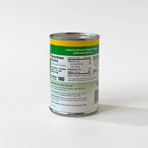 Vista 3 de Canoe Arroz salvaje cocido, latas de 15 oz (caja de 12)