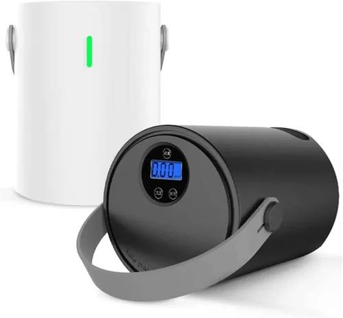 Vista 3 de Compresor de aire portátil, mini inflador, bomba eléctrica, DC 12 V, bomba de aire portátil de energía eléctrica de mano para neumáticos