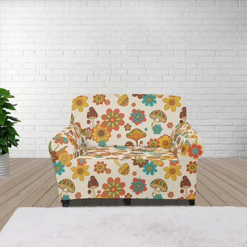 Vista 106 de Horeset Fundas elásticas para sofá con diseño de flores otoñales, lavables para sofá de 2 cojines, funda protectora para mascotas y perros
