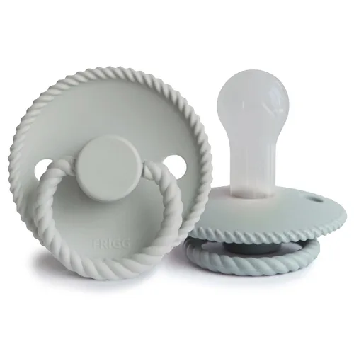 Vista 11 de Frigg Rope SilkySoft - Chupete de silicona para bebé, fabricado en Dinamarca, sin BPA (rubor/crema, 6-18 meses)