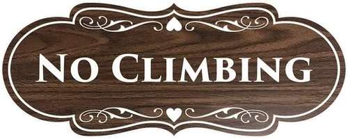 Vista 15 de Signs ByLITA Designer No Climbing (Negro) - Pequeño