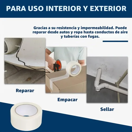 Vista 4 de Lichamp Cintas Adhesivas Transparentes de Alta Resistencia, Cinta Adhesiva Transparente Impermeable Sin Residuos para Embalaje, Encintado, Sellado
