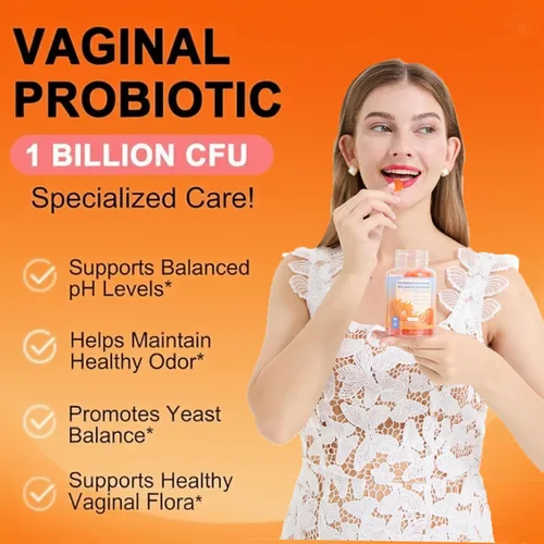 Vista 3 de DEWANG Gomitas de equilibrio femenino, equilibrio diario del pH y apoyo a la salud vaginal, probióticos para mujeres, olor y confianza, sabor a
