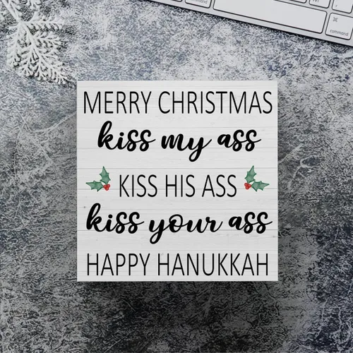 Vista 4 de Decoraciones de Navidad, letrero de Feliz Navidad, decoración de Navidad, letrero de feliz Hanukkah, decoraciones de Navidad, accesorios