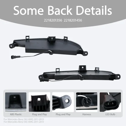 Vista 5 de Parachoques delantero luz diurna para Mercedes Benz W221 S63 AMG 2007-2013 2218201356 izquierda