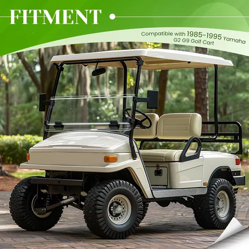 Vista 2 de HECASA Parabrisas transparente compatible con modelos de carritos de golf Yamaha G2/G9 de 1985-1995, parabrisas plegable