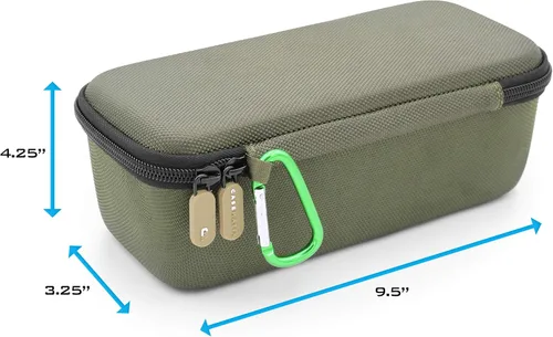 Vista 2 de CASEMATIX Funda compatible con radio Midland de 2 vías, Cobra de mano, radio CB de mano Uniden y más, solo funda de viaje portátil