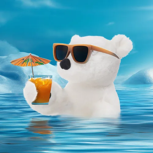 Vista 3 de Apricot Lamb Toys Oso Polar Blanco de Peluche Animal de Peluche Suave y Tierno Perfecto para Niños