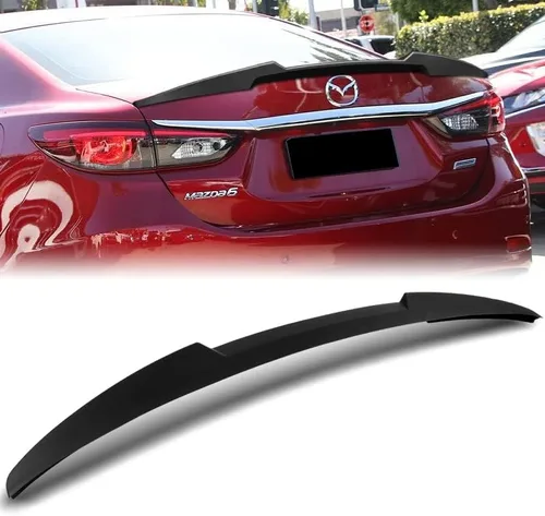 Vista 8 de EPARTS - Tapa trasera de plástico ABS estilo V para maletero compatible con Mazda 6 2014 2015 2016 2017 (estilo carbón)