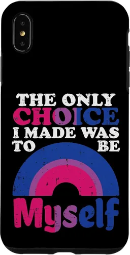 Vista 7 de Funda LGBTQ para iPhone 13 Pro Only Choice I Made Be Myself Bisexual Bi Pride Flag