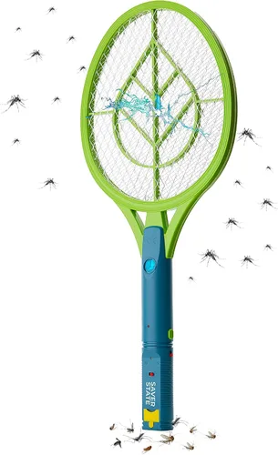 Vista 4 de SWAT IT! Bug Zapper - Raqueta recargable para matar insectos, 4000 voltios, cable de carga USB, paquete de 2 (mediano)
