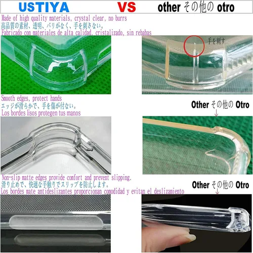 Vista 6 de USTIYA Funda para Samsung Galaxy S10e Clear TPU Cuatro Esquinas Cubierta Protectora Transparente Suave Funda