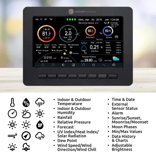Vista 4 de Ambient Weather Paquete de piscina WS-2000 - Estación meteorológica inteligente para la piscina con monitoreo remoto WiFi y alertas