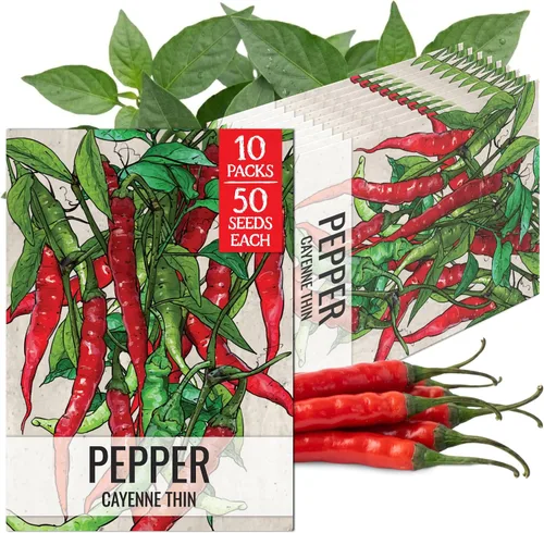 Vista 92 de Seed Needs - Semillas de pimiento arcoíris para plantar verduras, 1 paquete