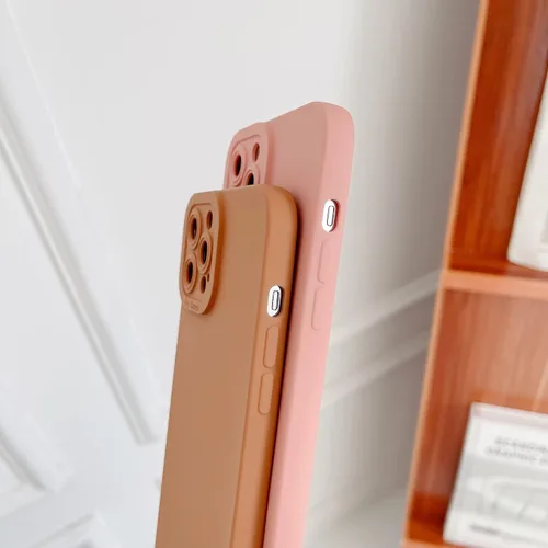 Vista 3 de DEFBSC Compatible con iPhone 12 Pro, funda de silicona líquida, funda protectora para cámara, protección de cuerpo completo de goma de gel, cubierta