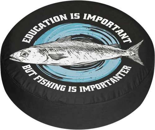 Vista 7 de Cubiertas de neumáticos de repuesto para remolque de caravana, divertida cita educativa, pesca, resistente a la intemperie, a prueba de polvo