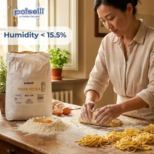 Vista 3 de POLSELLI Harina de Pasta Fresca, Tipo 00, 100% Harina de Trigo Blanda, 5 kg (11 lbs) Type "00" Made For Bread Machine Or Handmade Pasta, Bread &