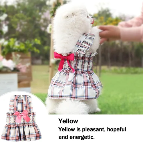 Vista 2 de Vestidos de perro para perros pequeños para niña Yorkie Chihuahua taza de té princesa vestido de verano para cachorros falda ropa para gato paquete