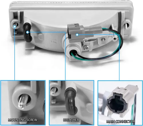 Vista 5 de AmeriLite Luz de defensa transparente de repuesto en par para Nissan Hardbody PickUp 1988-1997 / Pathfinder 88-95 - Lado del pasajero y del conductor