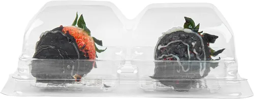 Vista 13 de Restaurantware Thermo Tek - Contenedores de postre de 5.3 x 2.6 x 1.8 pulgadas, 100 compartimentos duales transparentes para llevar, con tapa