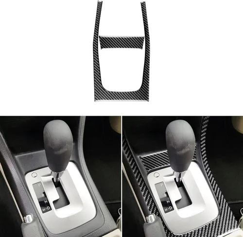 Vista 8 de Panel de cambio de marchas de fibra de carbono real para consola central, marco externo, accesorios para el interior del automóvil, adhesivo
