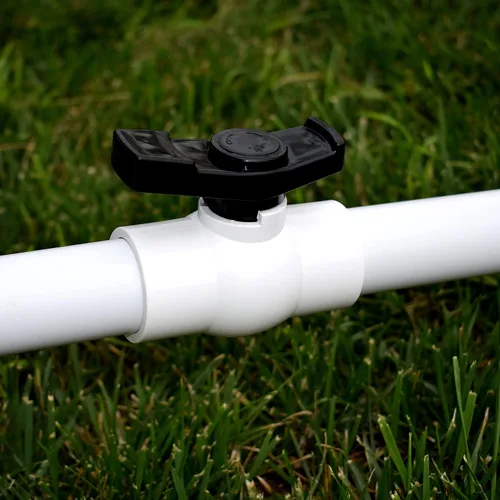 Vista 6 de Válvula de bola de PVC de 1 pulgada (paquete de 2), válvula de cierre con mango fácil de girar y excelente, clasificado a 150 PSI, enchufe de 1