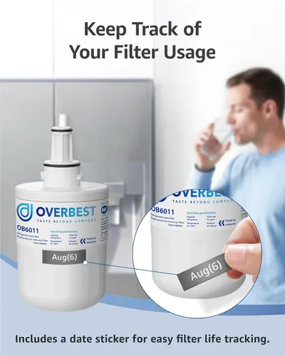 Vista 9 de Overbest Filtro de agua OB6011, repuesto para Samsung® DA29-00003G