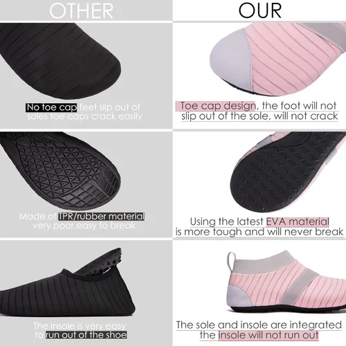 Vista 5 de PIOFDAIX Water Shoes for Women and Men Quick-Dry Beach Aqua Socks Swim Shoes Pool Water Socks with Foot Massage