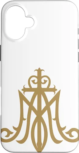 Vista 23 de Funda católica con monograma para iPhone 16 Virgin Mary Insignia Ave Maria